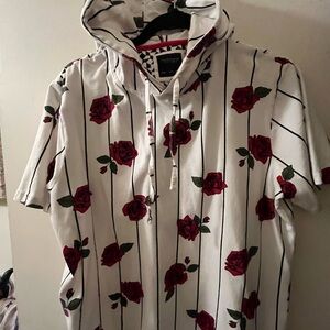 Floral Striped Hoodie